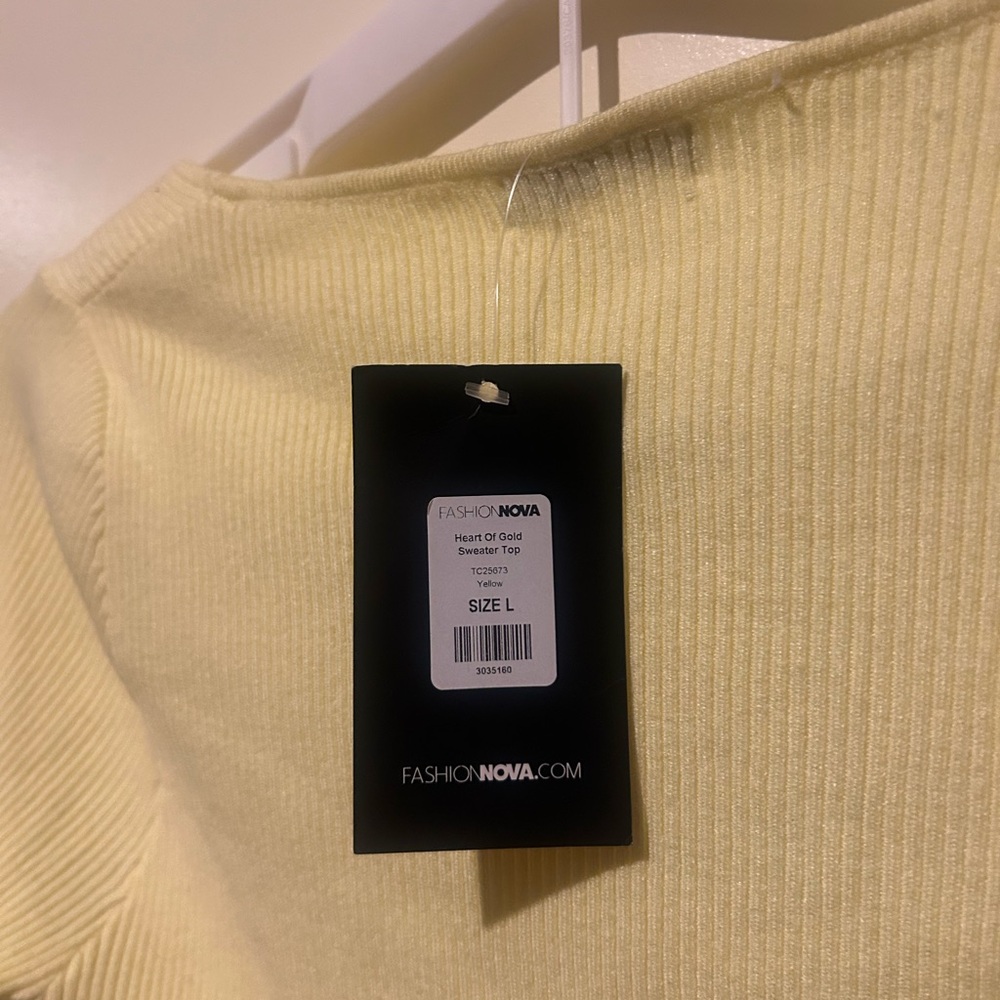 💛Yellow Ribbed Tie-Front Cardigan💛 - Picture 3 of 5